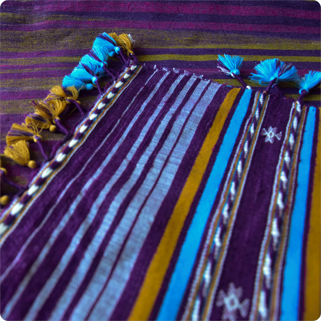 Tangaliya weave Tussar silk Kala cotton Stole