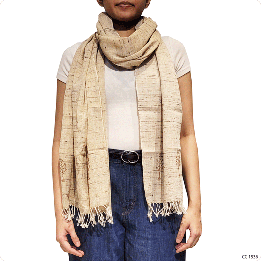 Tangaliya weave Tussar silk Kala cotton Stole