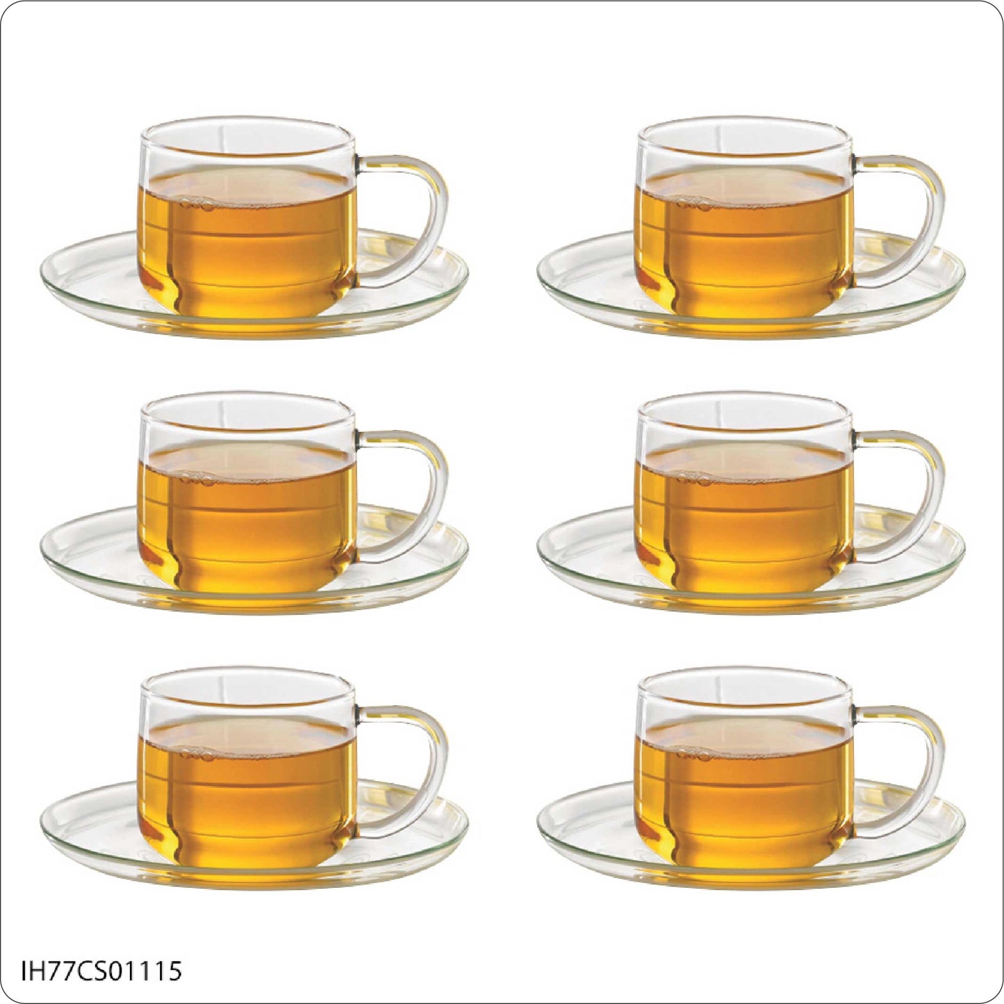 6x150ml Piccolo Cups & Saucers