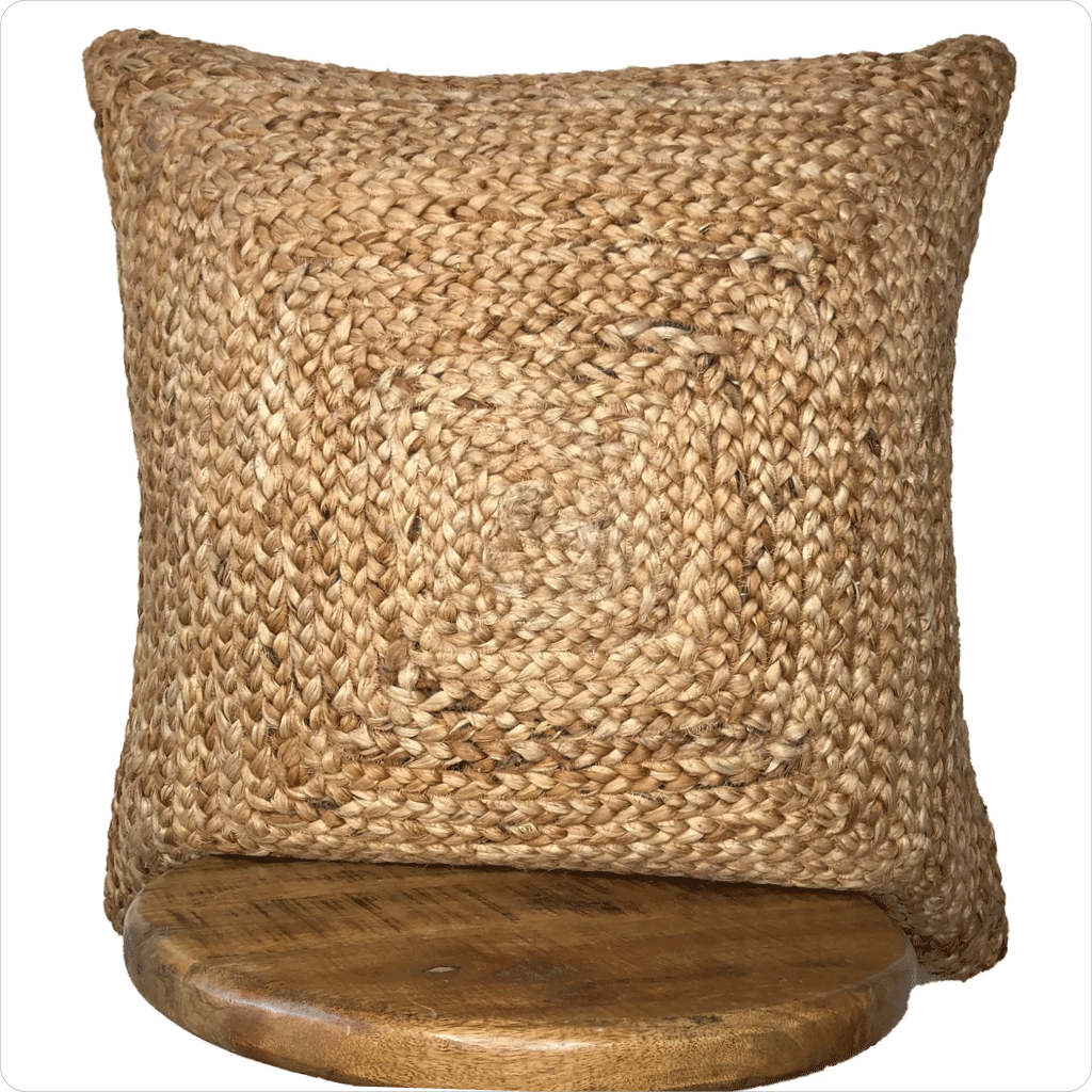 Natural Jute Cushion cover (Square pattern)