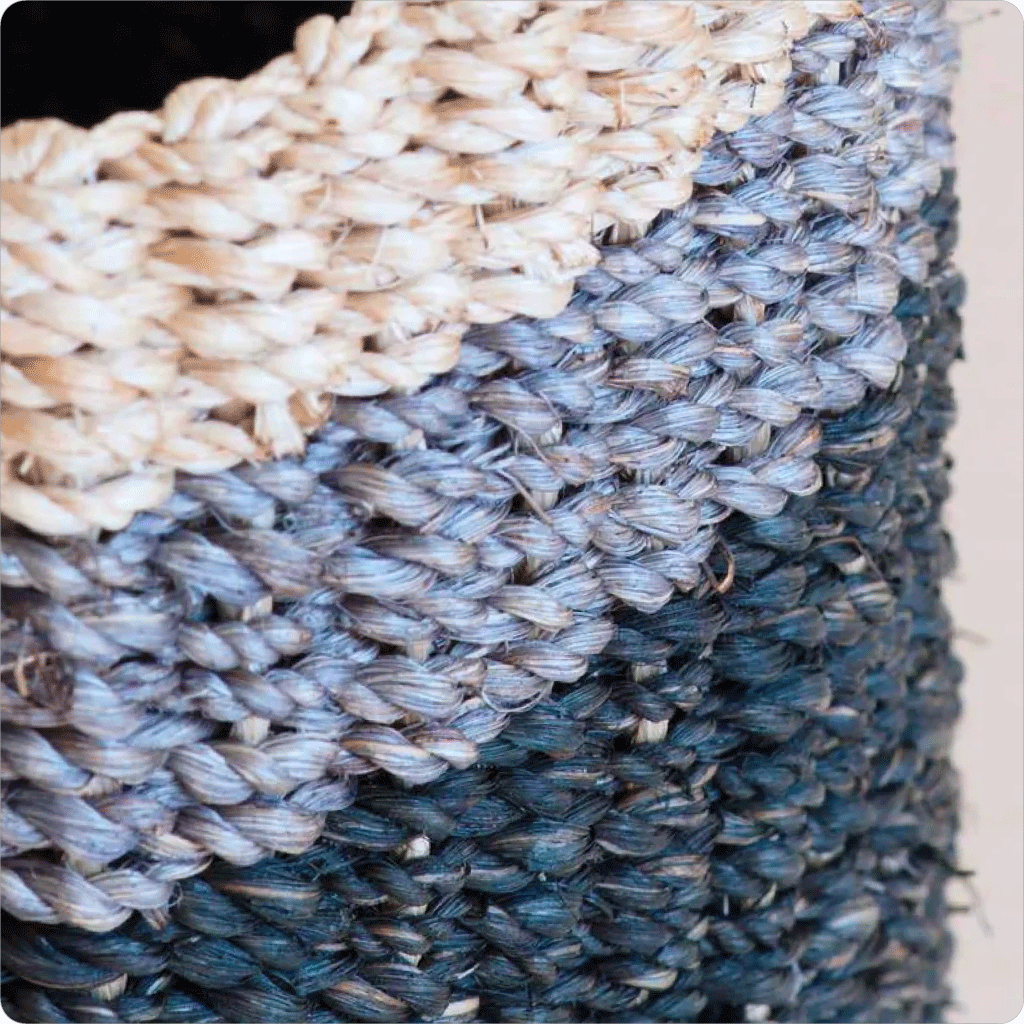 Natural Jute Basket Stripe design - Set