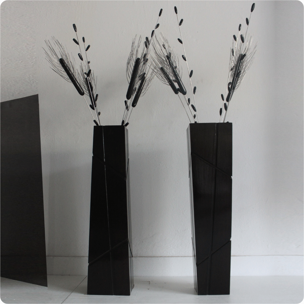 MDF wood Handmade Rustic Wooden Floor Vase