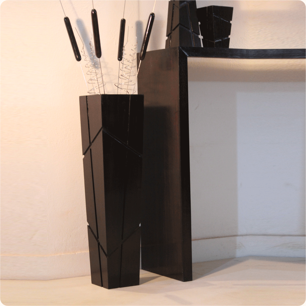 MDF wood Handmade Rustic Wooden Floor Vase