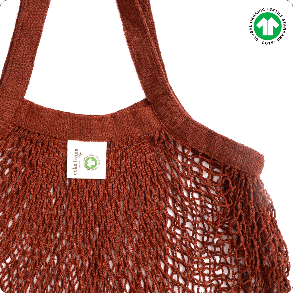 Organic Cotton Reusable Grocery bags (Short Handle)