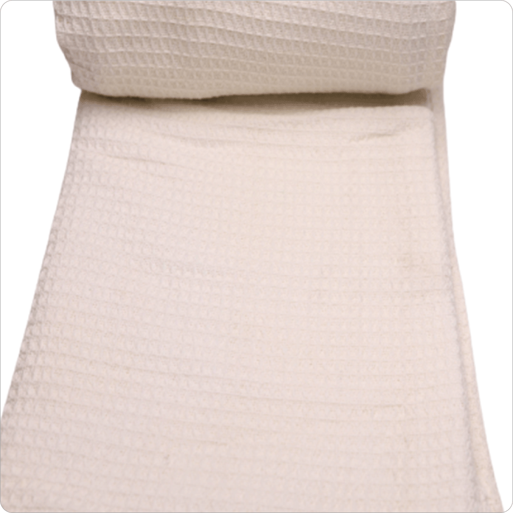 ORGANIC COTTON THROW WITH TASSLES-NATURAL