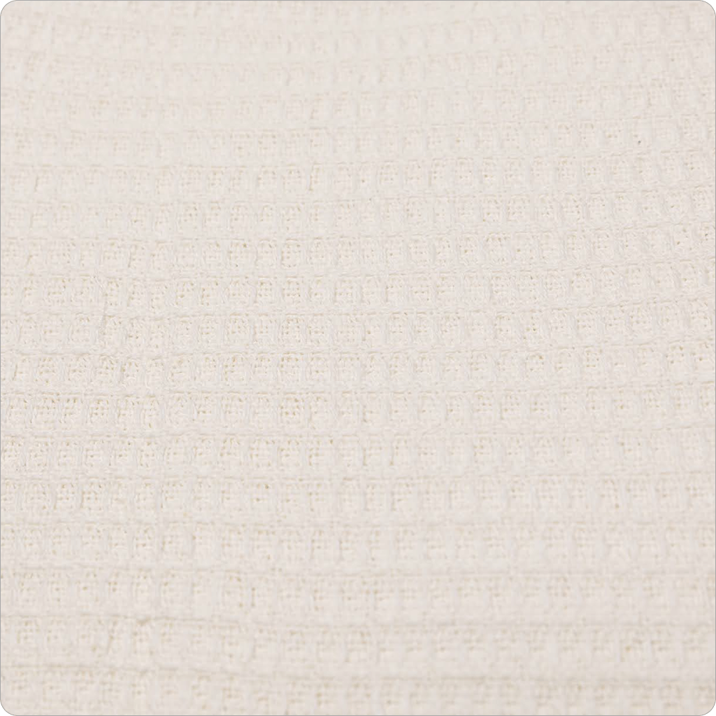 Organic Waffle Blanket 245cm x 210cm Natural Colour