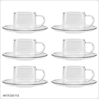 6x150ml Piccolo Cups & Saucers