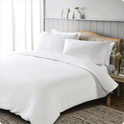 Waffle textured Bed cover QUEEN