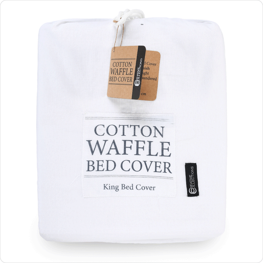 Waffle textured Bed cover KING