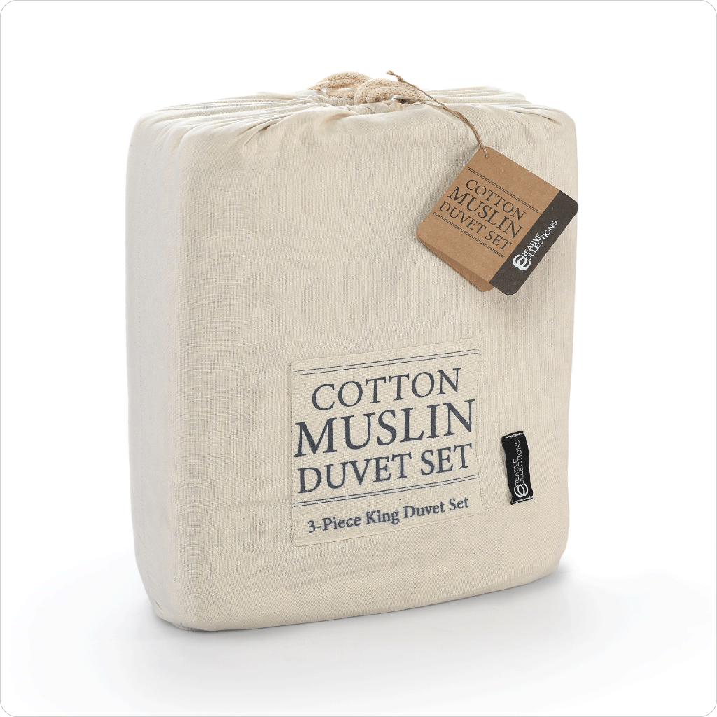 Luxury Cotton Muslin Duvet Cover Set KING