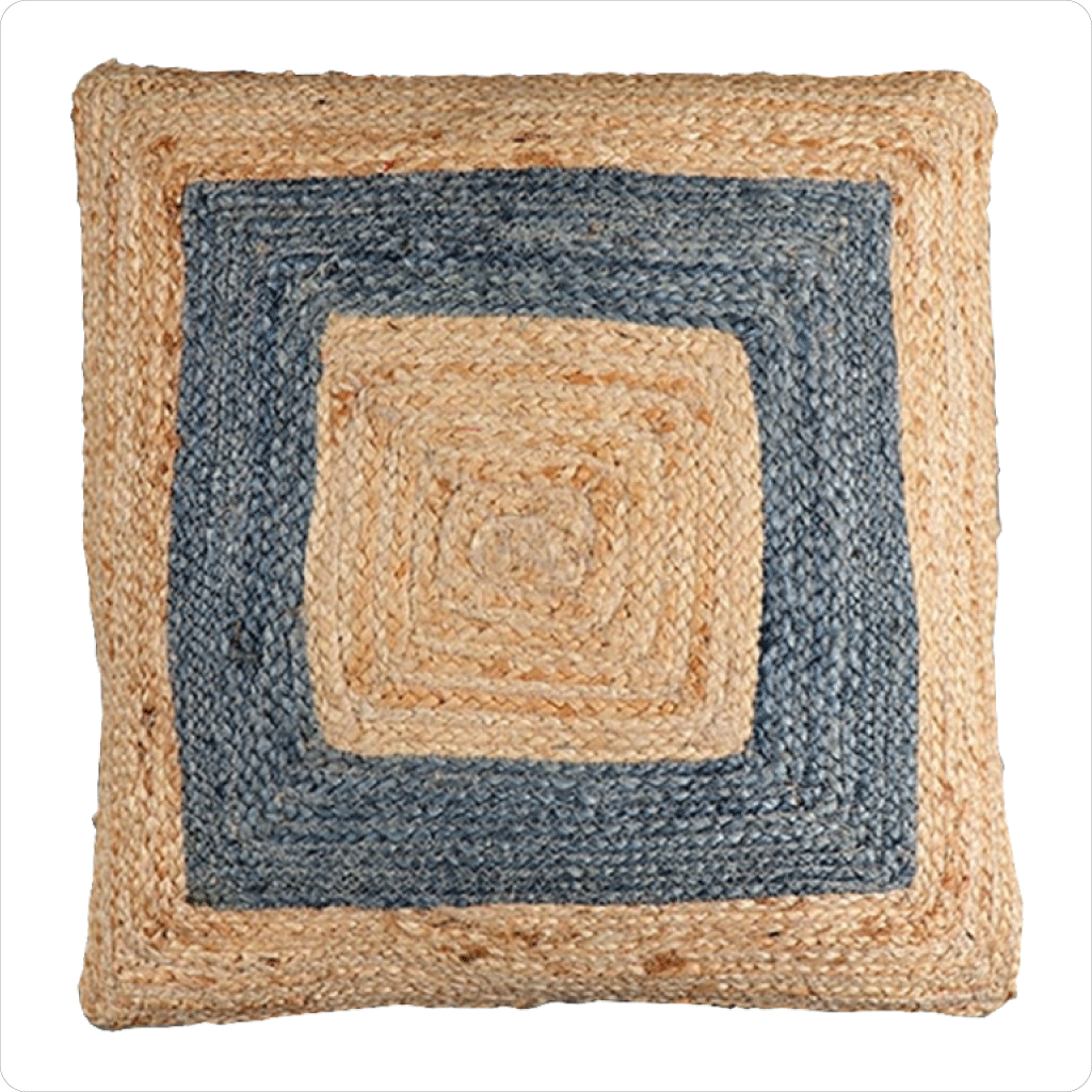 Natural Jute Cushion cover border design