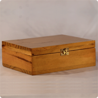 Pine wood Storage Gift box with Brass lock