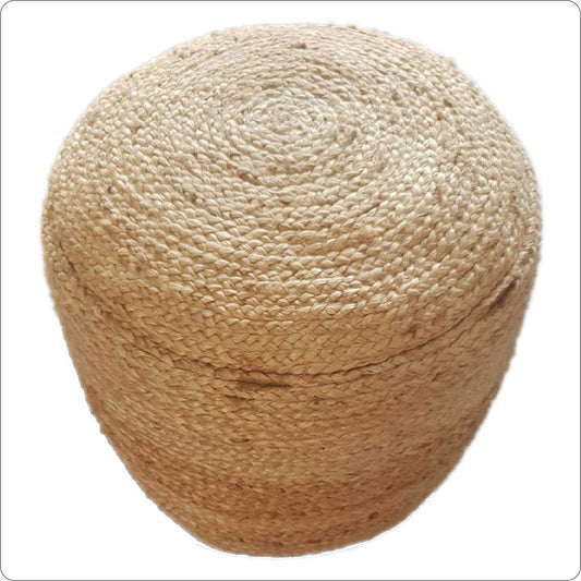 Natural Jute Hand Woven Dori Pouf