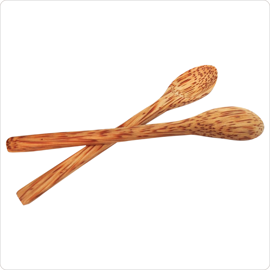 Real coconut wood Spoon set (2 Pack)