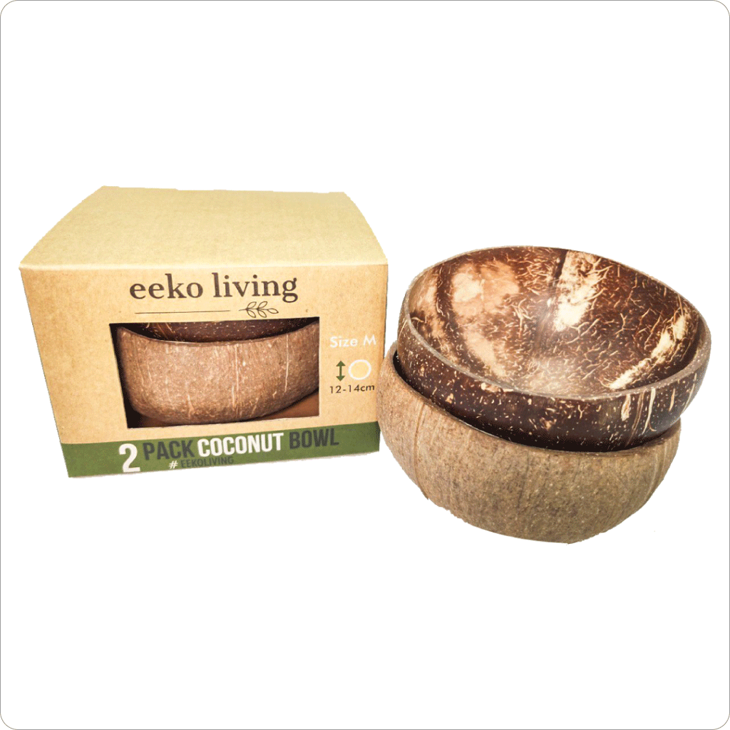 Real Coconut shell Bowls Medium 2 Pack