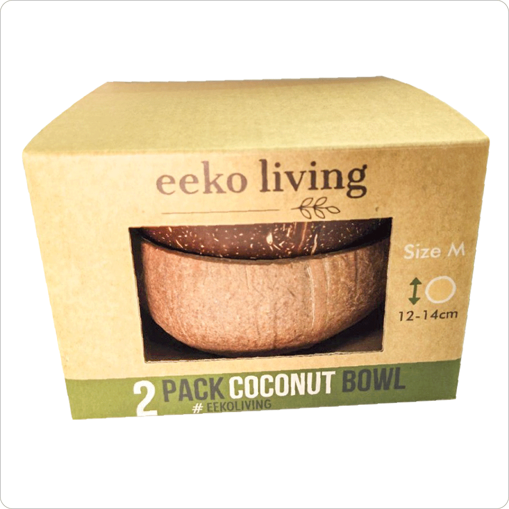 Real Coconut shell Bowls Medium 2 Pack