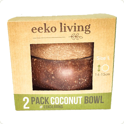 Real Coconut shell Bowls Large 2 Pack
