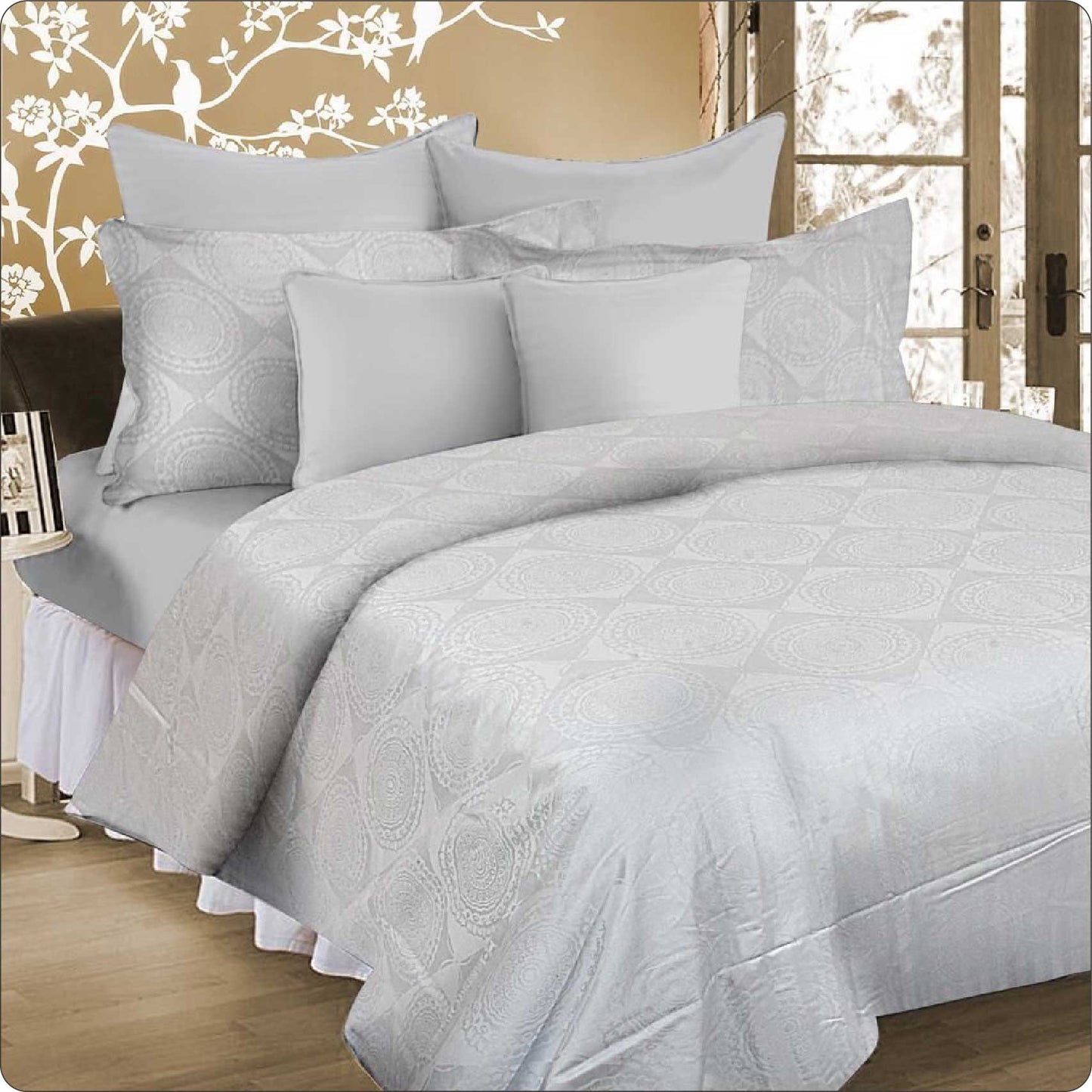 Silver Queen Quilt Cover Set - 375TC