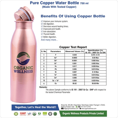 Pure Cooper water Bottle