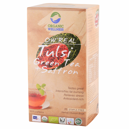 Real Green Tea + Saffron Tea Bags