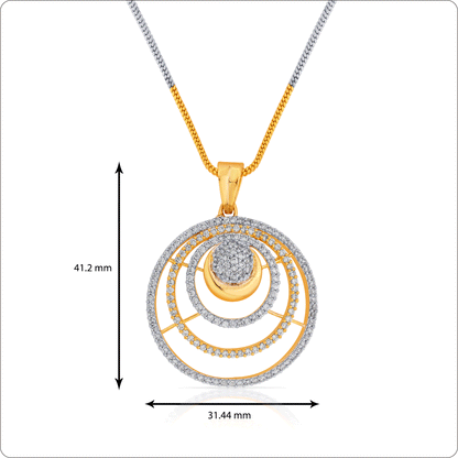 Concentric Circle Pendant & Earring Set